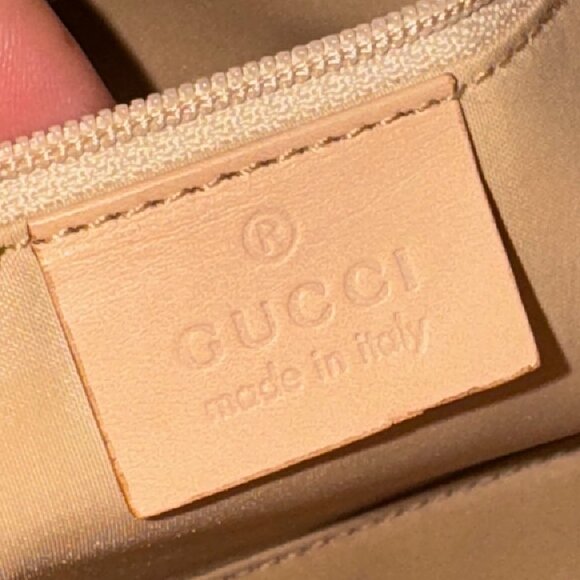 GUCCI NYLON Vintage Jackie Bardot Beige - Picture 5 of 13